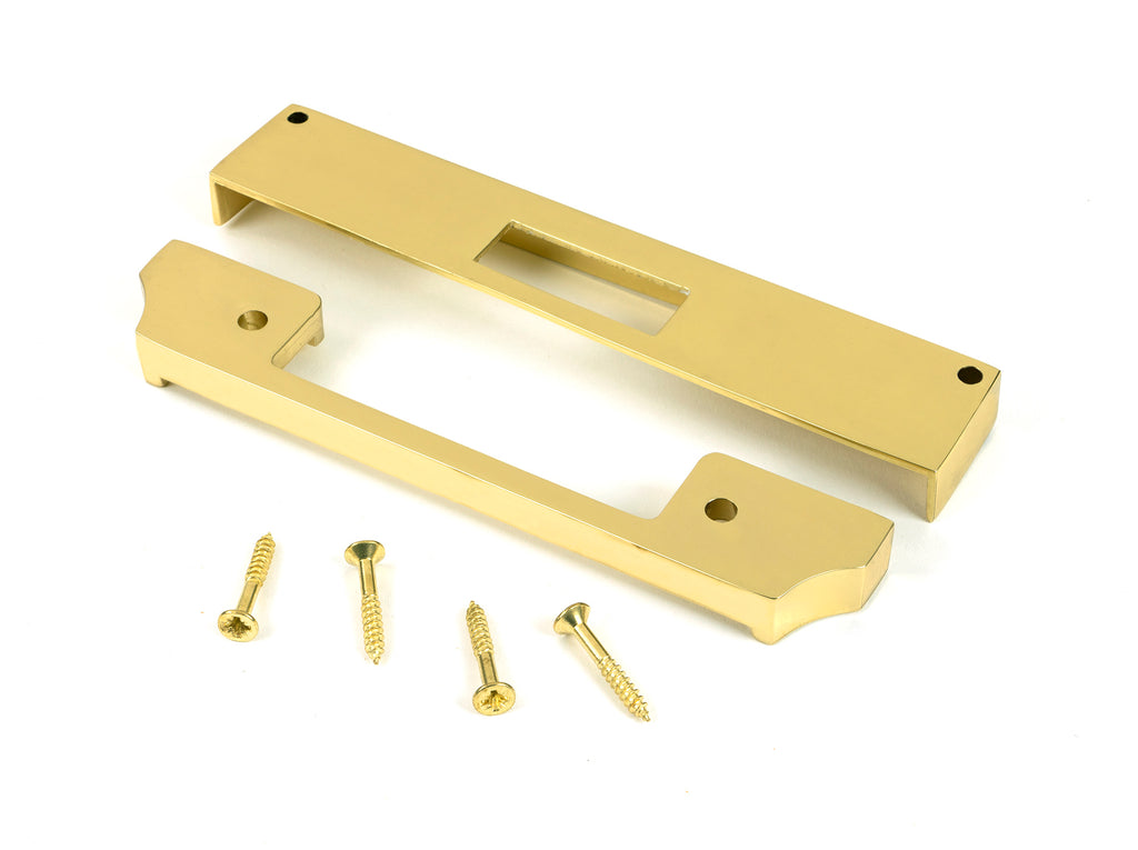 White background image of From The Anvil's Polished Brass ½" Rebate Kit for Dead Lock & Euro Dead Lock