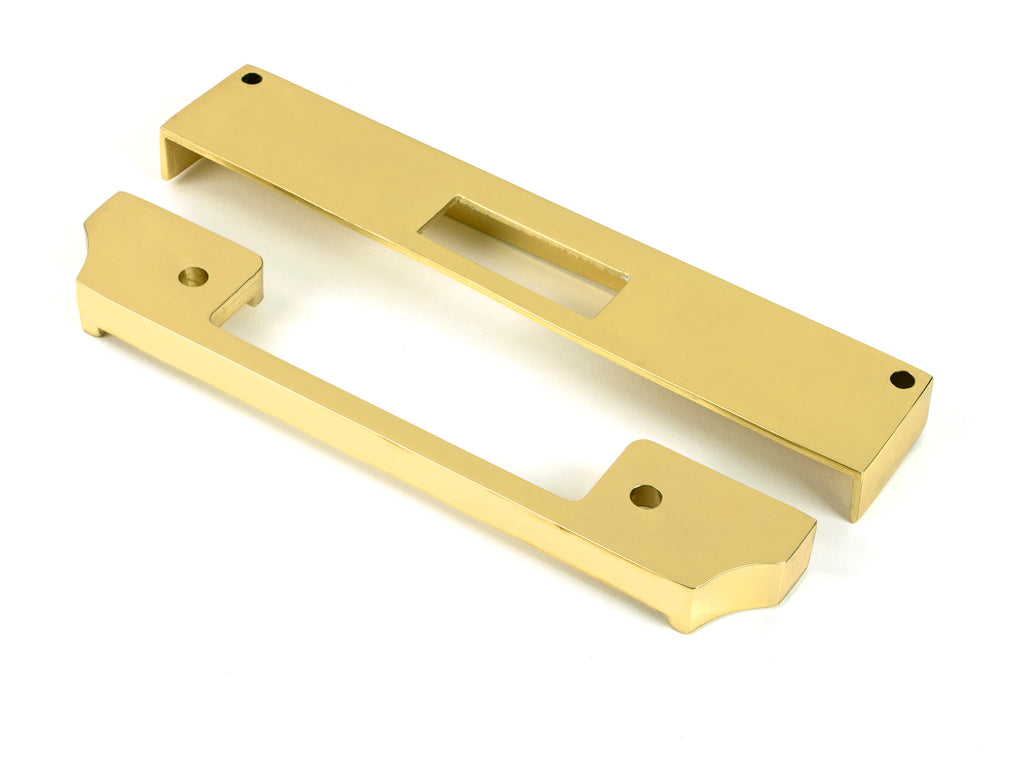 White background image of From The Anvil's Polished Brass ½" Rebate Kit for Dead Lock & Euro Dead Lock