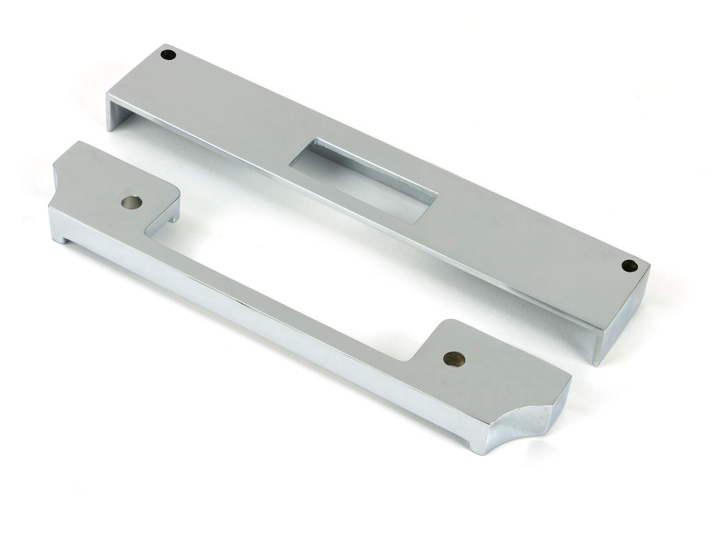 White background image of From The Anvil's Polished Chrome ½" Rebate Kit for Dead Lock & Euro Dead Lock