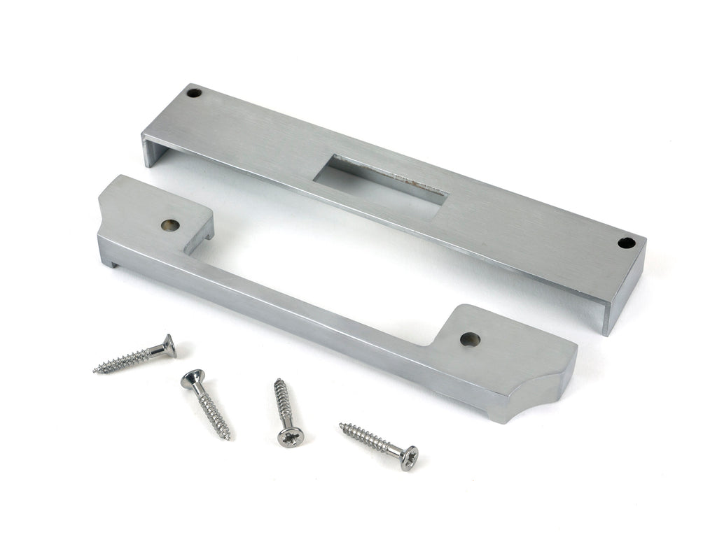 White background image of From The Anvil's Satin Chrome ½" Rebate Kit for Dead Lock & Euro Dead Lock