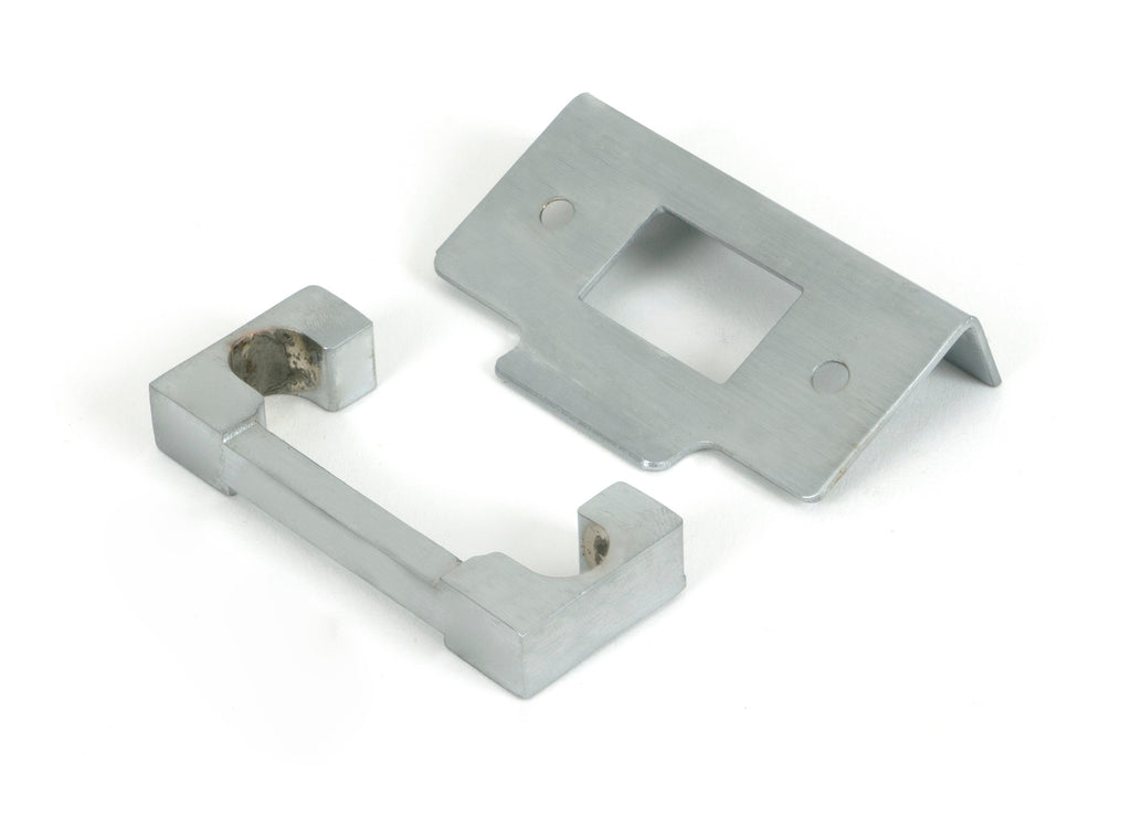 White background image of From The Anvil's Satin Chrome ½" Rebate Kit for Deadbolt