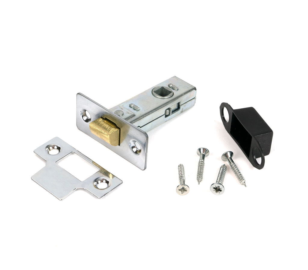 White background image of From The Anvil's Polished Chrome 2½" Tubular Mortice Latch