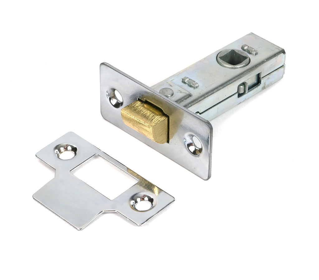 White background image of From The Anvil's Polished Chrome 2½" Tubular Mortice Latch