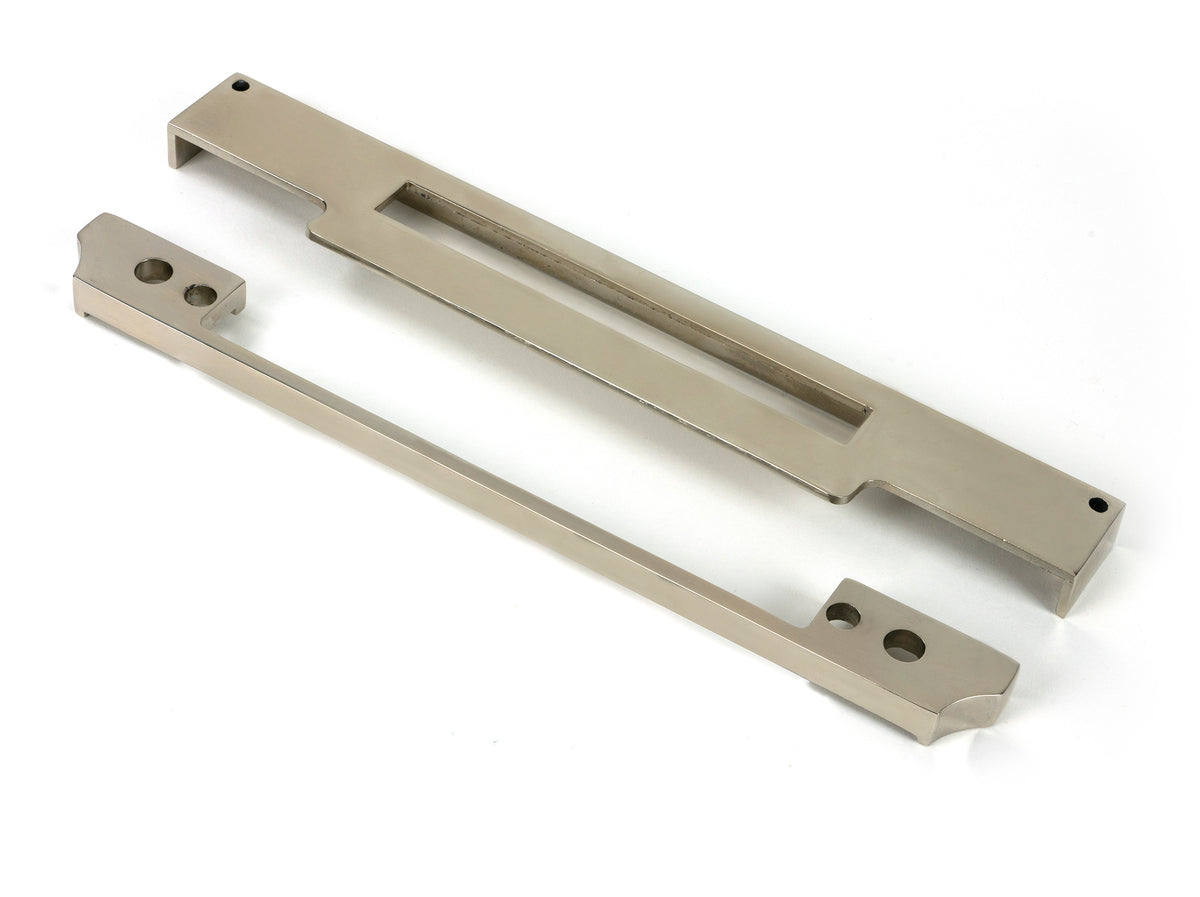 From The Anvil's Polished Nickel ½" Rebate Kit for Euro Din Sash Lock