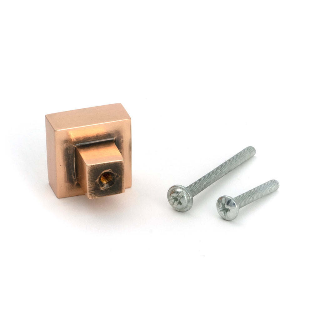 White background image of From The Anvil's Polished Bronze Albers Cabinet Knob - 25mm