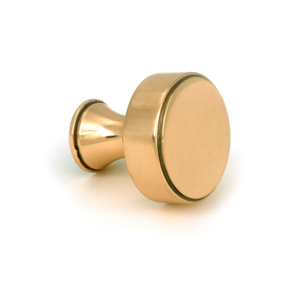 White background image of From The Anvil's Polished Bronze Scully Cabinet Knob - 25mm