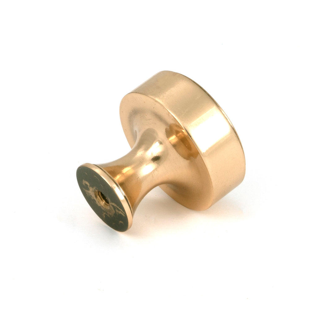 White background image of From The Anvil's Polished Bronze Scully Cabinet Knob - 32mm