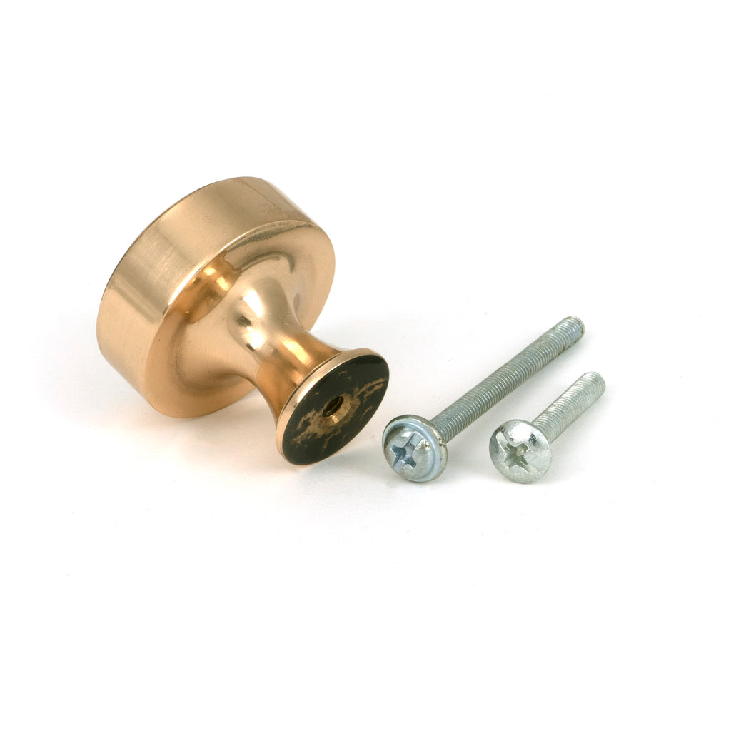 White background image of From The Anvil's Polished Bronze Scully Cabinet Knob - 32mm