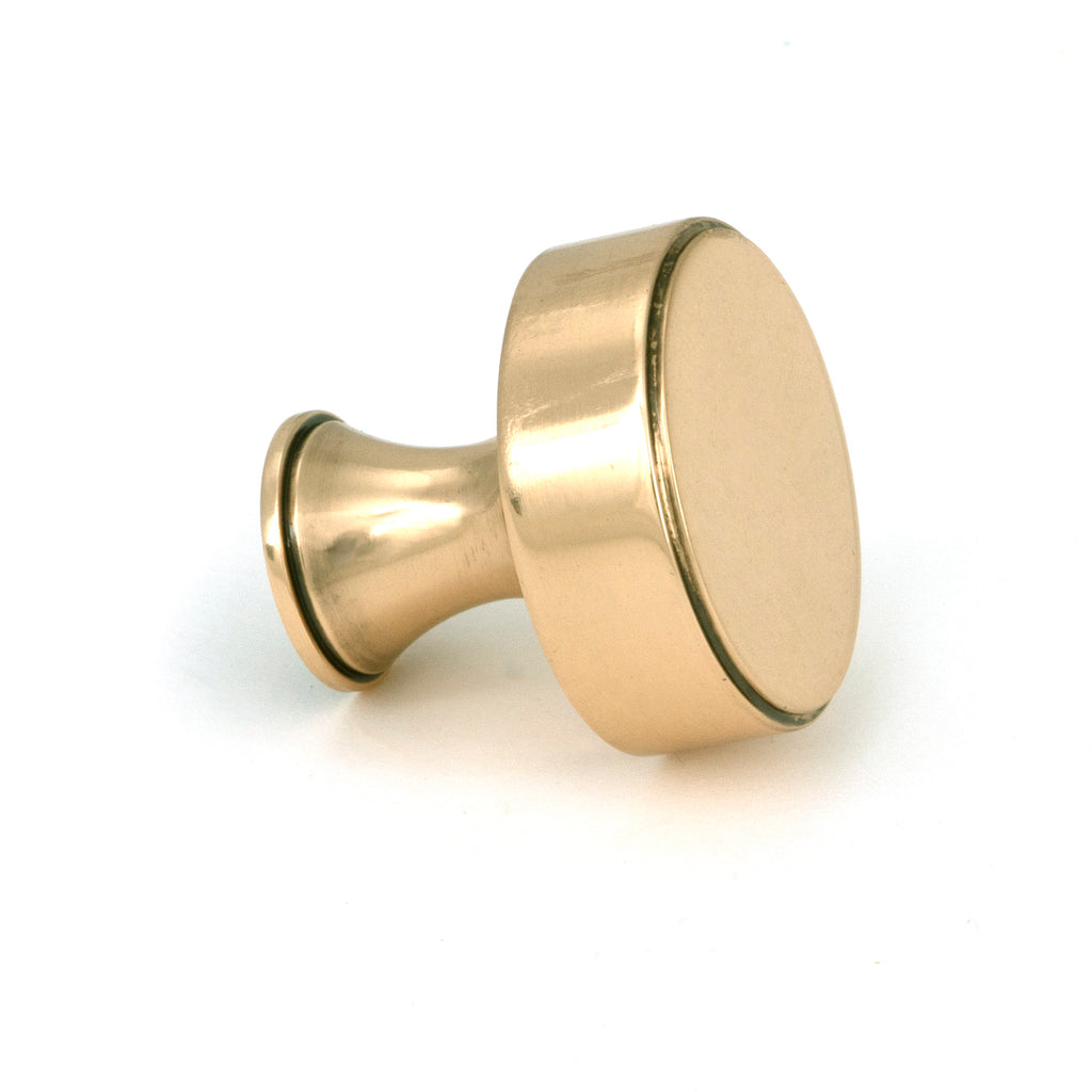 White background image of From The Anvil's Polished Bronze Scully Cabinet Knob - 38mm