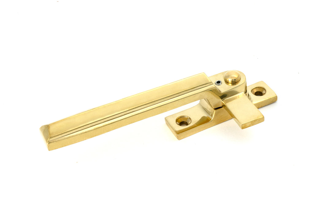 White background image of From The Anvil's Polished Brass Locking Art Deco Fastener - LH