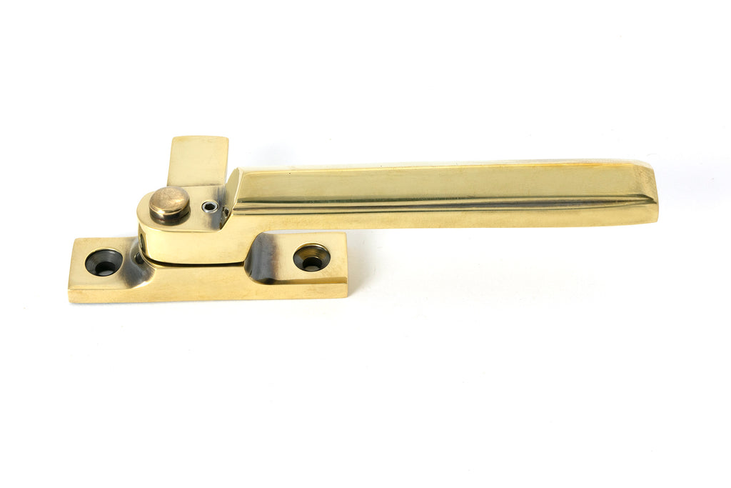 White background image of From The Anvil's Aged Brass Locking Art Deco Fastener - LH