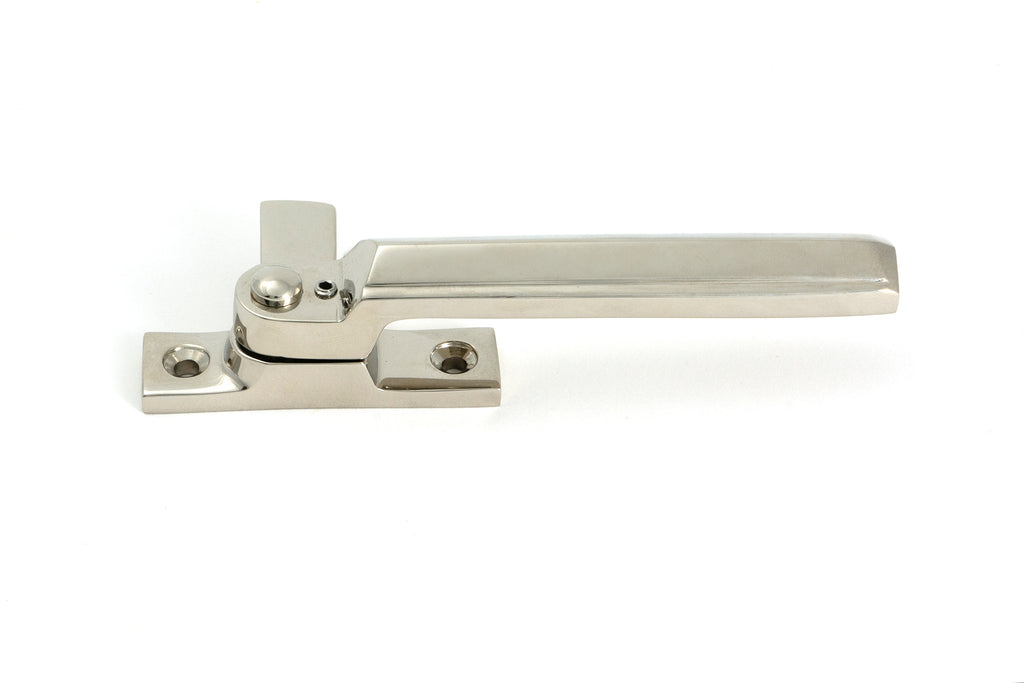 White background image of From The Anvil's Polished Nickel Locking Art Deco Fastener - LH