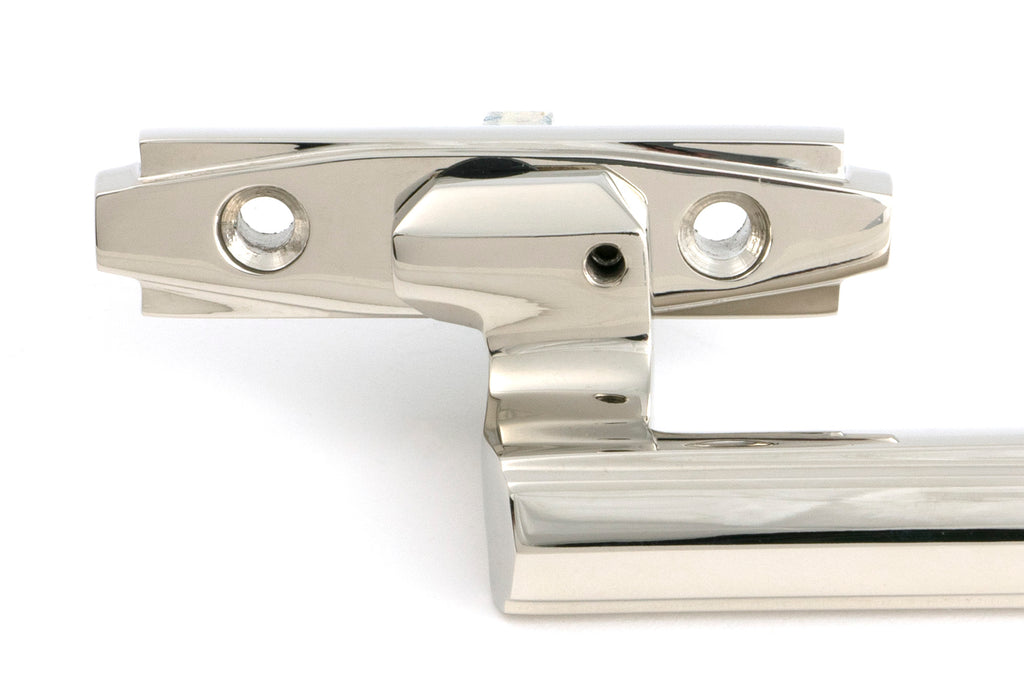 White background image of From The Anvil's Polished Nickel Art Deco Espag - LH