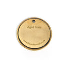 White background image of From The Anvil's Aged Brass finish swatch