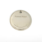 White background image of From The Anvil's Polished Nickel finish swatch