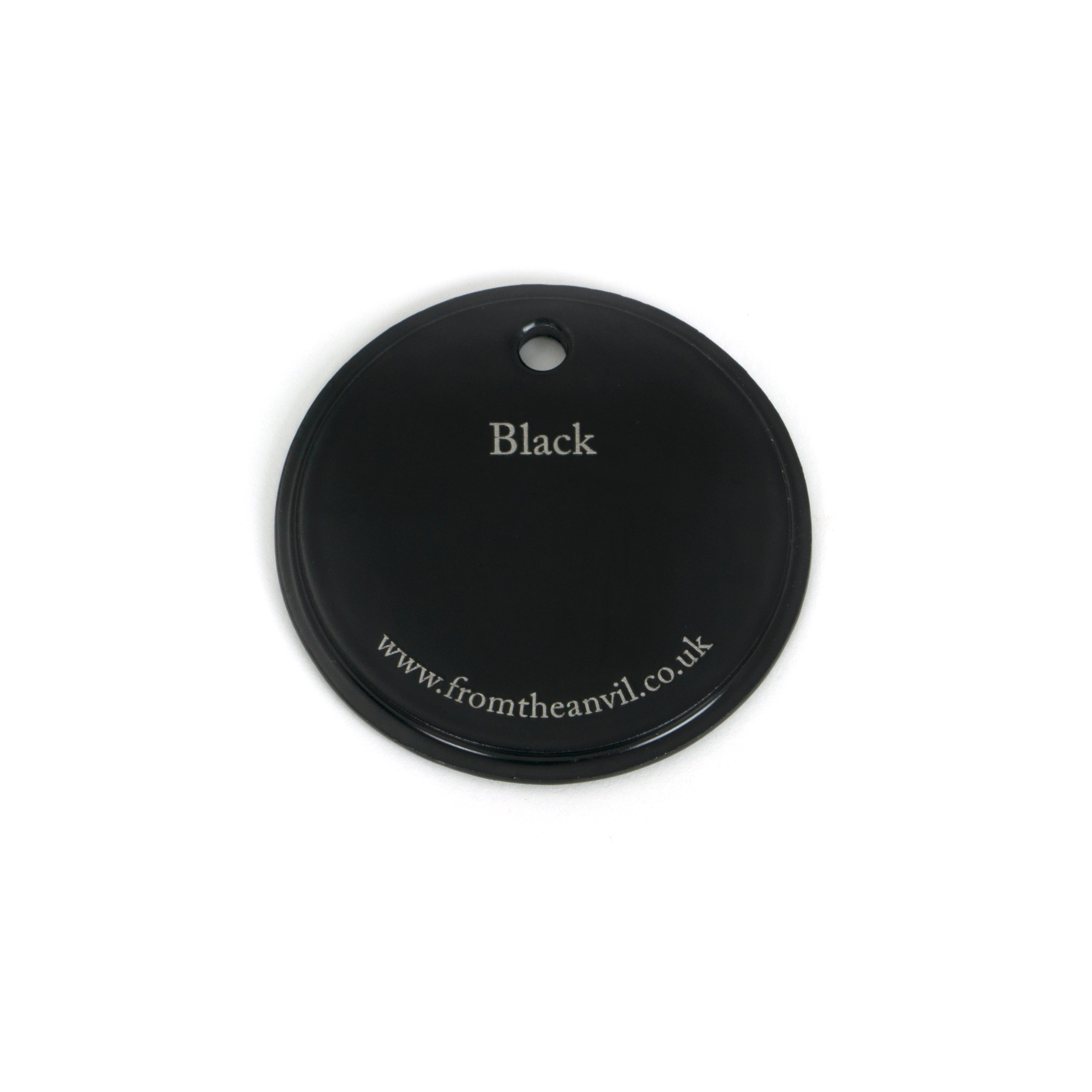 White background image of From The Anvil's Black finish swatch