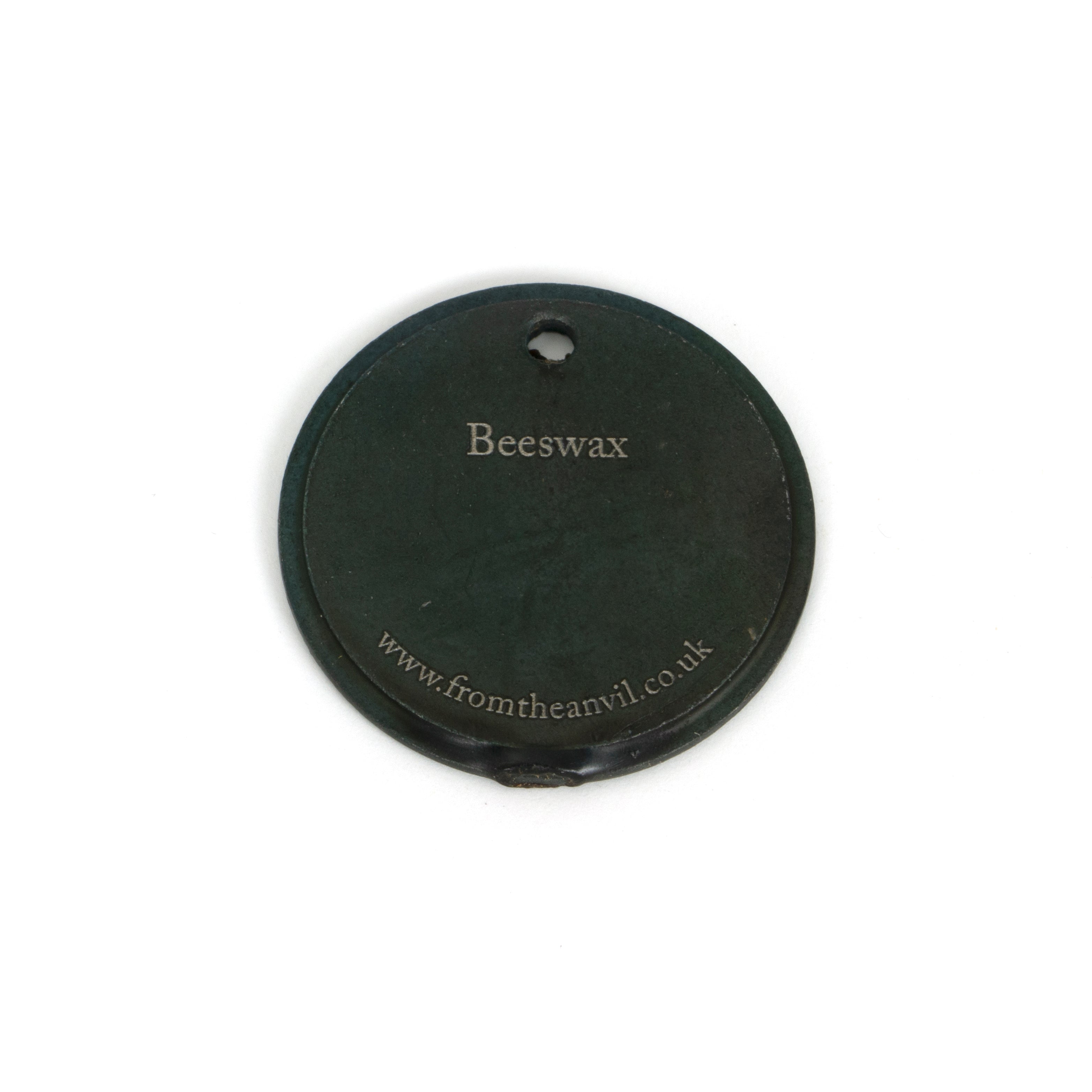 White background image of From The Anvil's Beeswax finish swatch