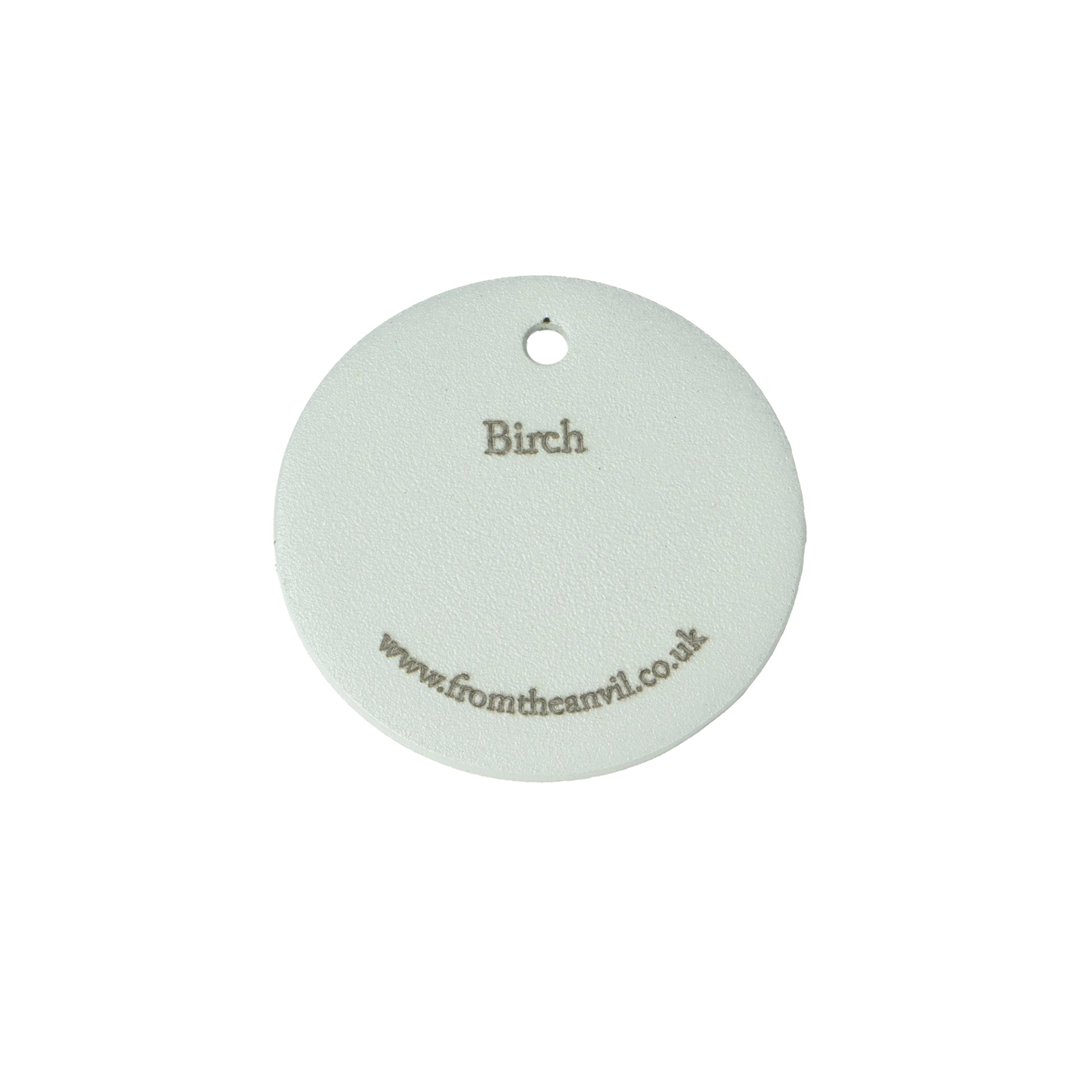 White background image of From The Anvil's Birch finish swatch