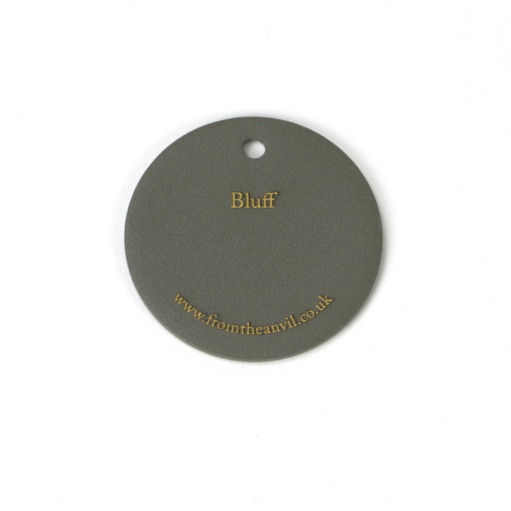White background image of From The Anvil's Bluff finish swatch