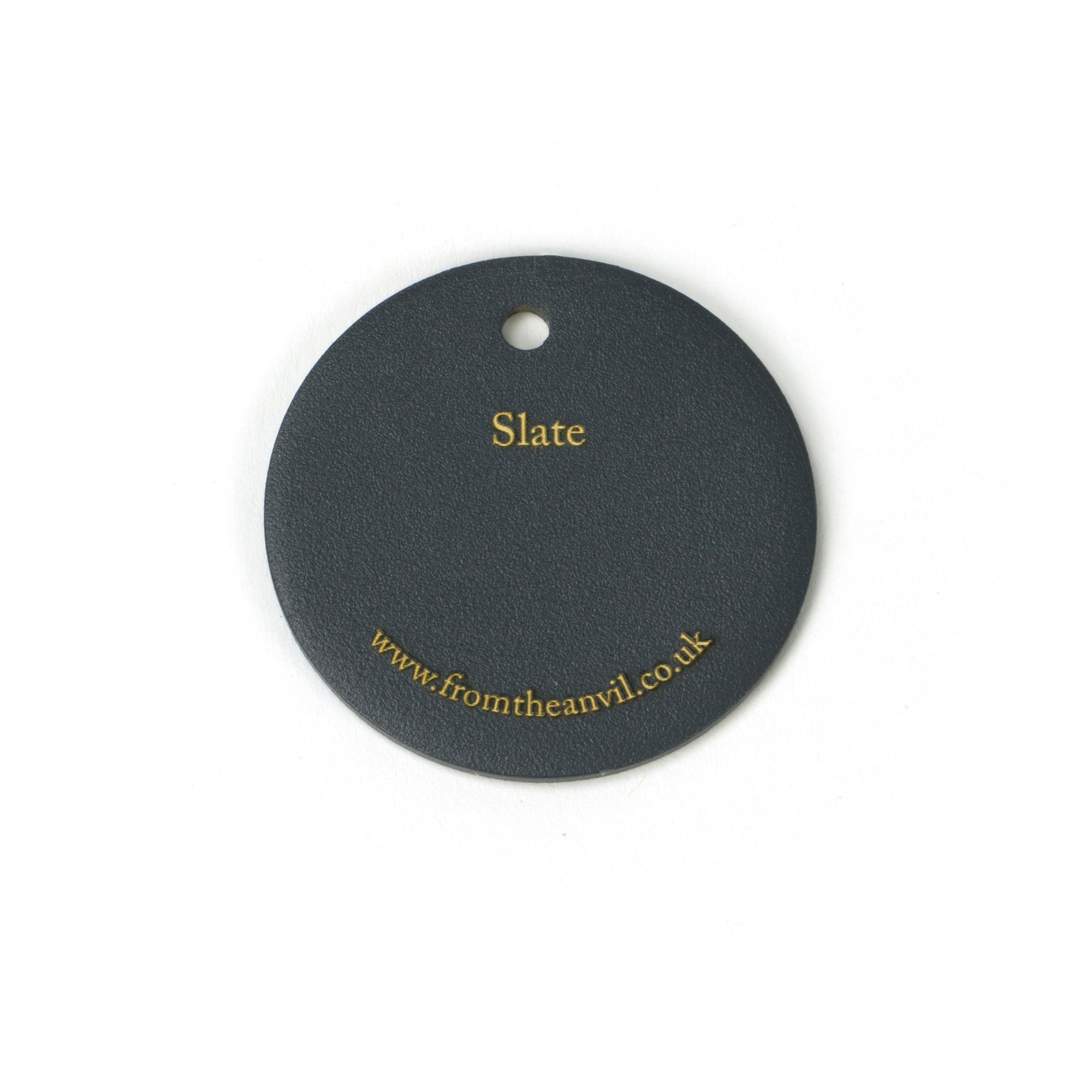 White background image of From The Anvil's Slate finish swatch
