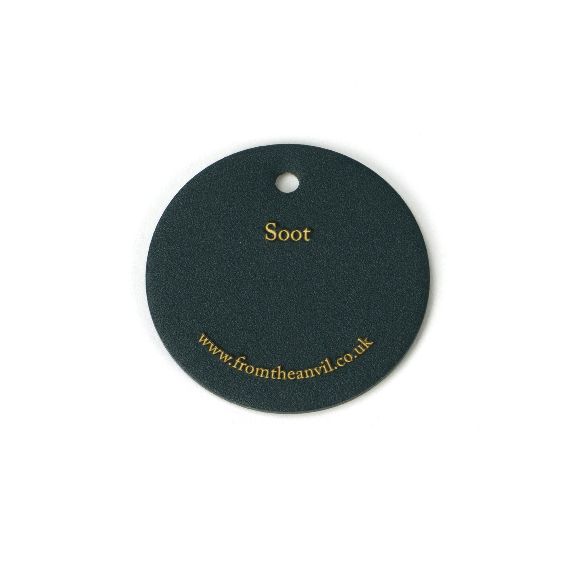 White background image of From The Anvil's Soot finish swatch