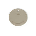 White background image of From The Anvil's Polished Nickel finish swatch