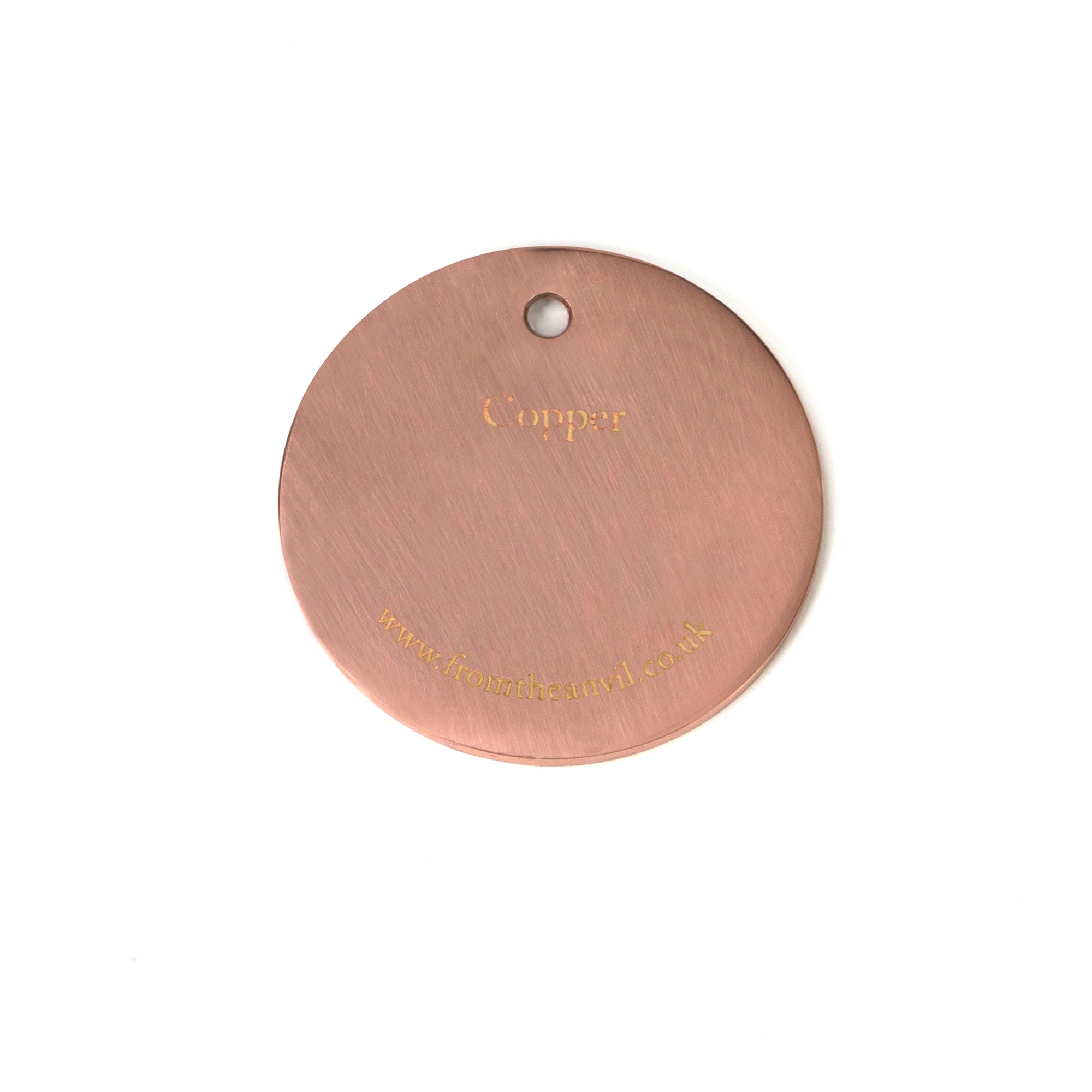 White background image of From The Anvil's Copper finish swatch