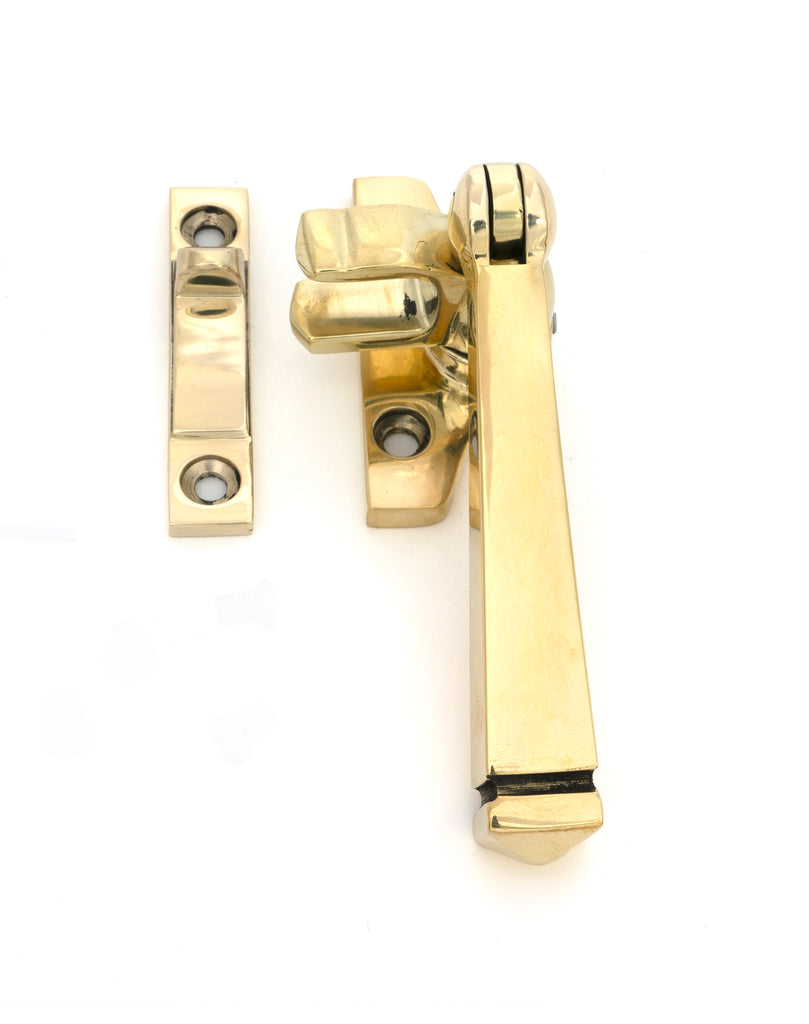 White background image of From The Anvil's Polished Brass Night-Vent Locking Avon Fastener (Steel Window)