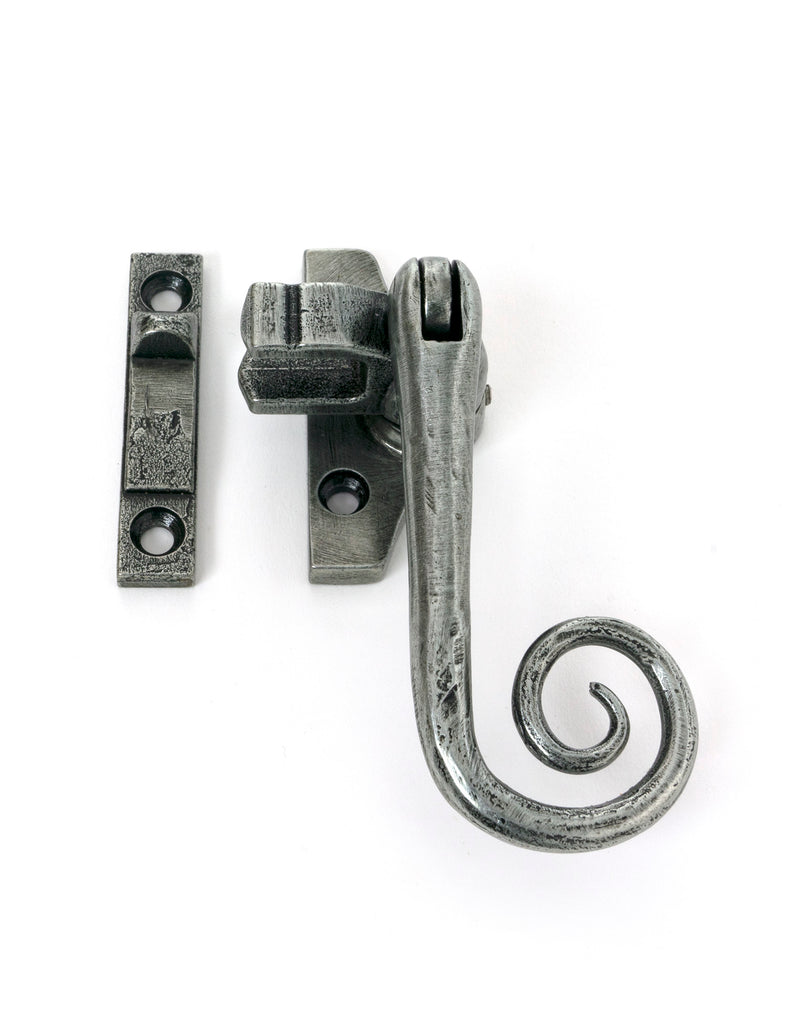 White background image of From The Anvil's Pewter Locking Monkeytail Fastener (Steel Window)