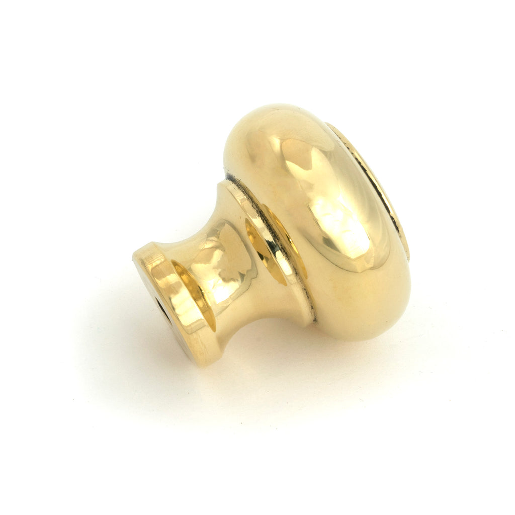 White background image of From The Anvil's Polished Brass Regency Cabinet Knob - Large