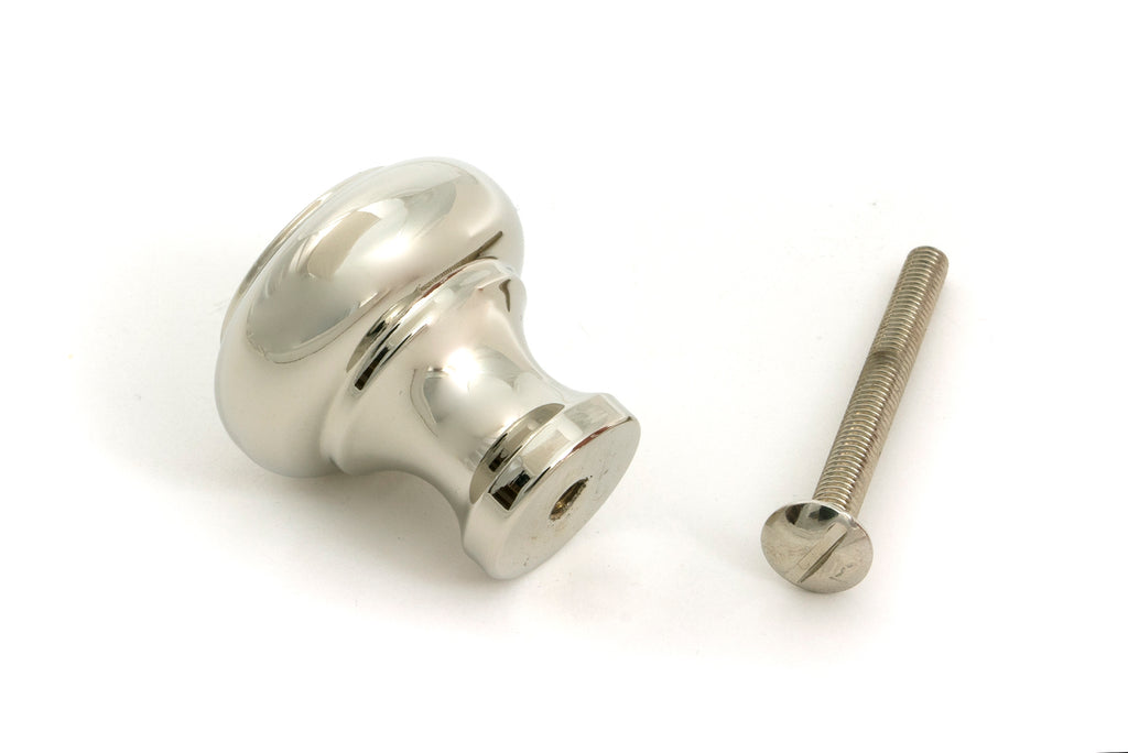 White background image of From The Anvil's Polished Nickel Regency Cabinet Knob - Small