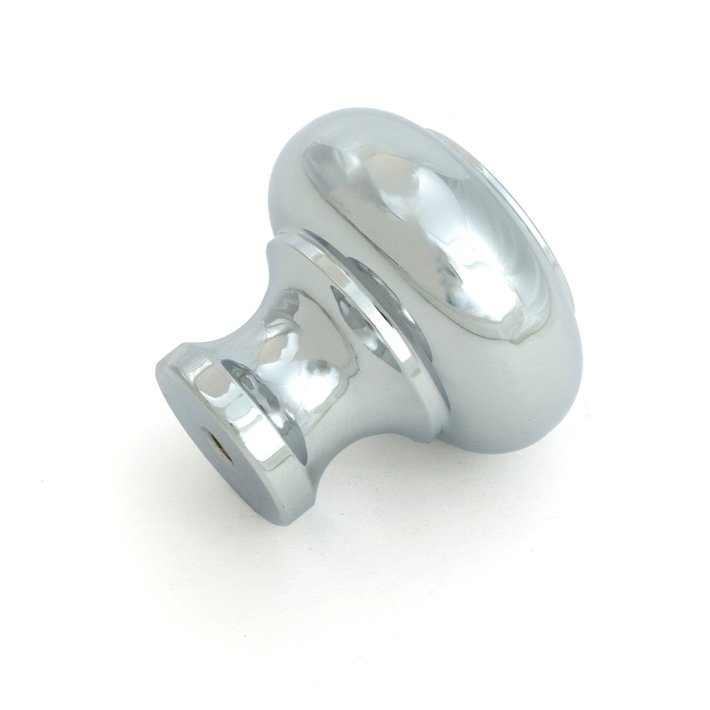 White background image of From The Anvil's Polished Chrome Regency Cabinet Knob - Large