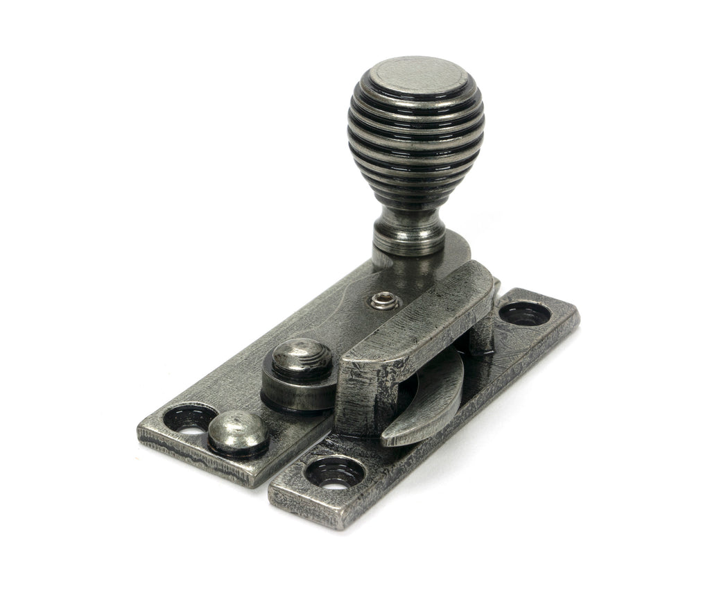 White background image of From The Anvil's Pewter Beehive Sash Hook Fastener