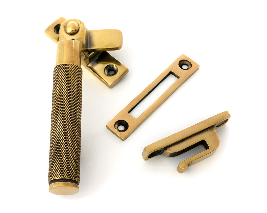 White background image of From The Anvil's Aged Brass Locking Brompton Fastener – LH