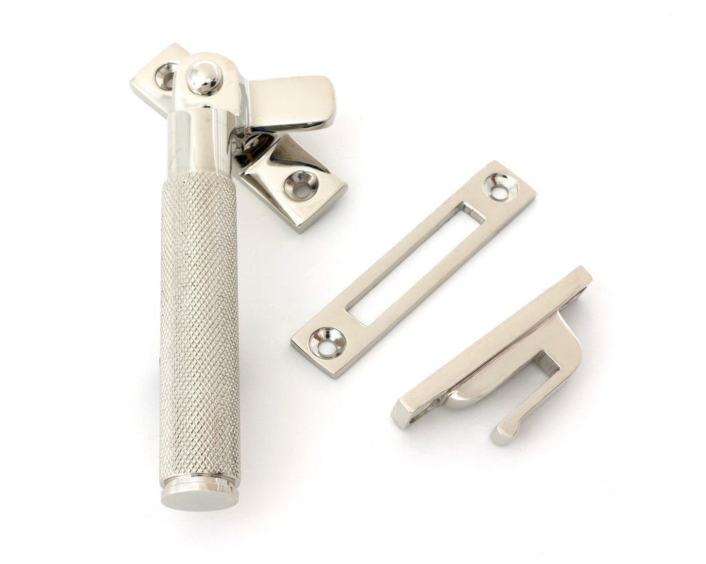 White background image of From The Anvil's Polished Nickel Locking Brompton Fastener – LH