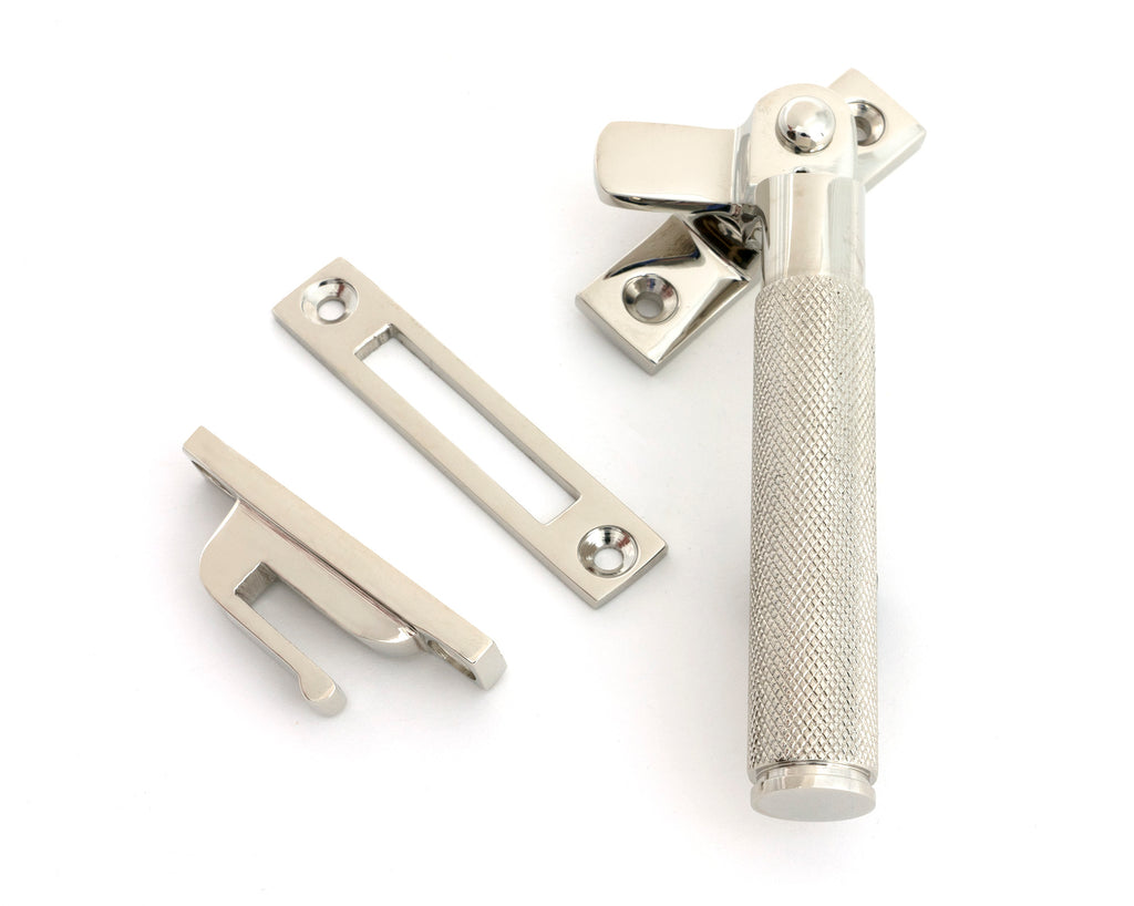 White background image of From The Anvil's Polished Nickel Locking Brompton Fastener – RH