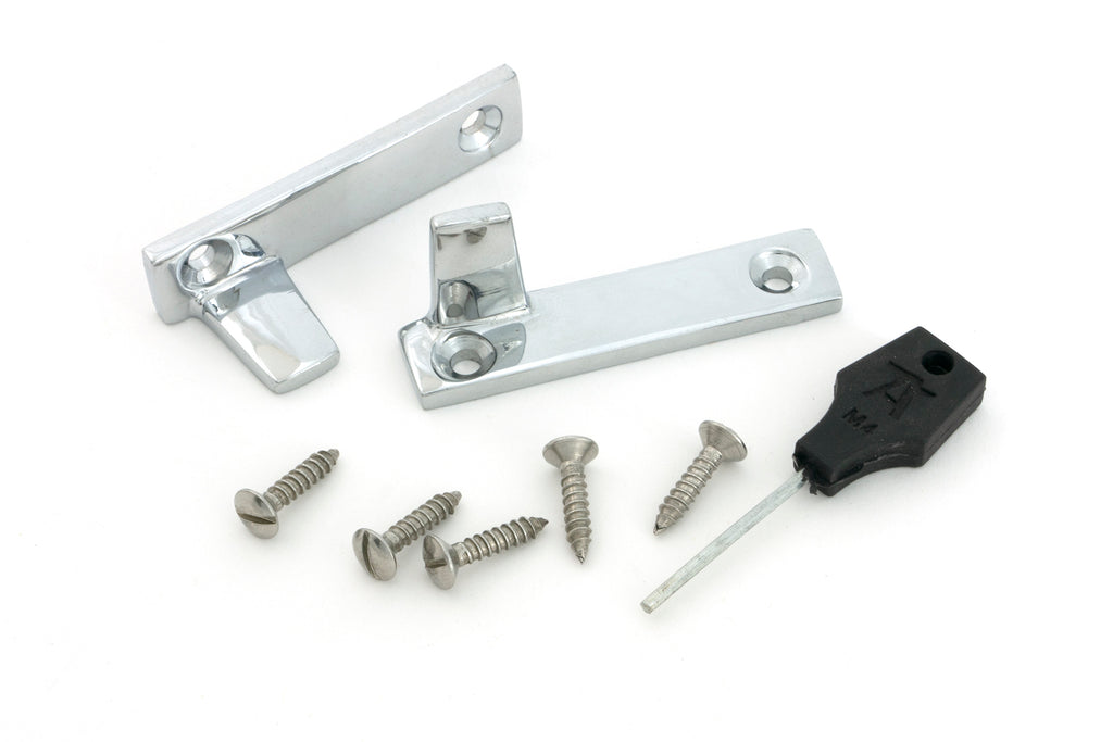 White background image of From The Anvil's Polished Chrome Night-Vent Locking Brompton Fastener