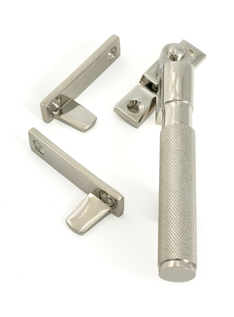 From The Anvil's Polished Nickel Night-Vent Locking Brompton Fastener