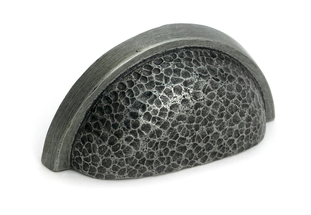 White background image of From The Anvil's Pewter Hammered Regency Drawer Pull