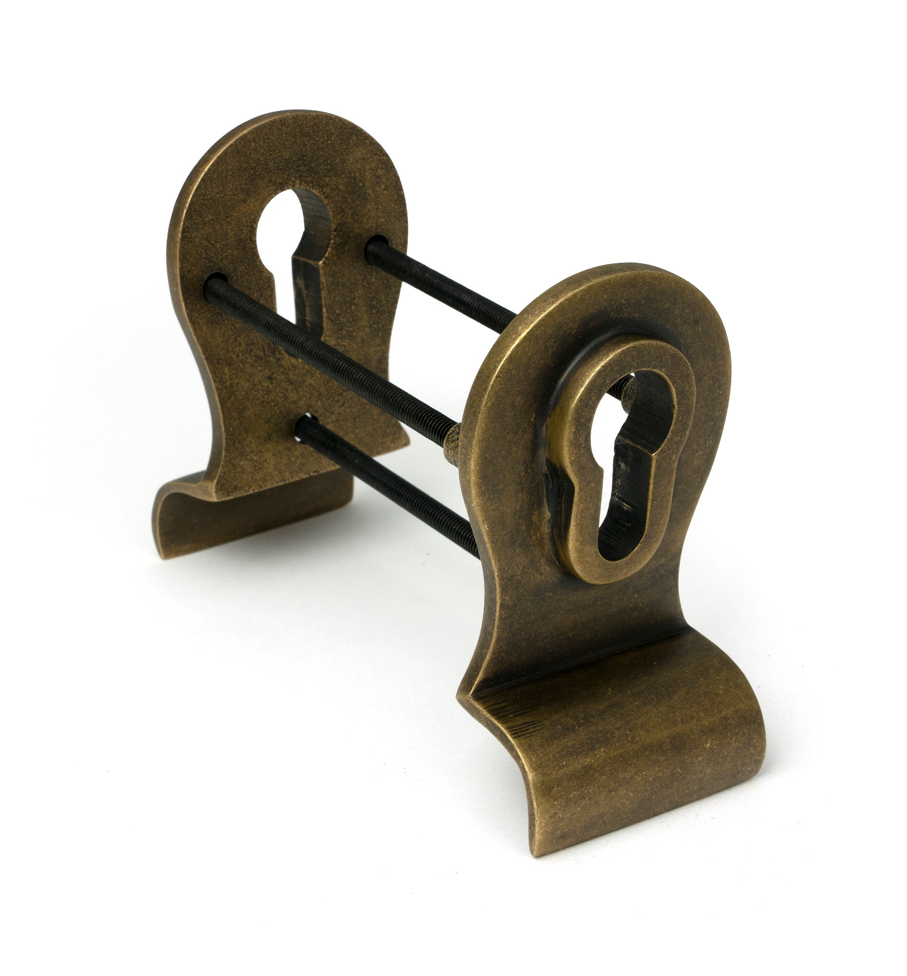 From The Anvil's Burnished Brass 50mm Euro Door Pull (Back to Back Fixings)