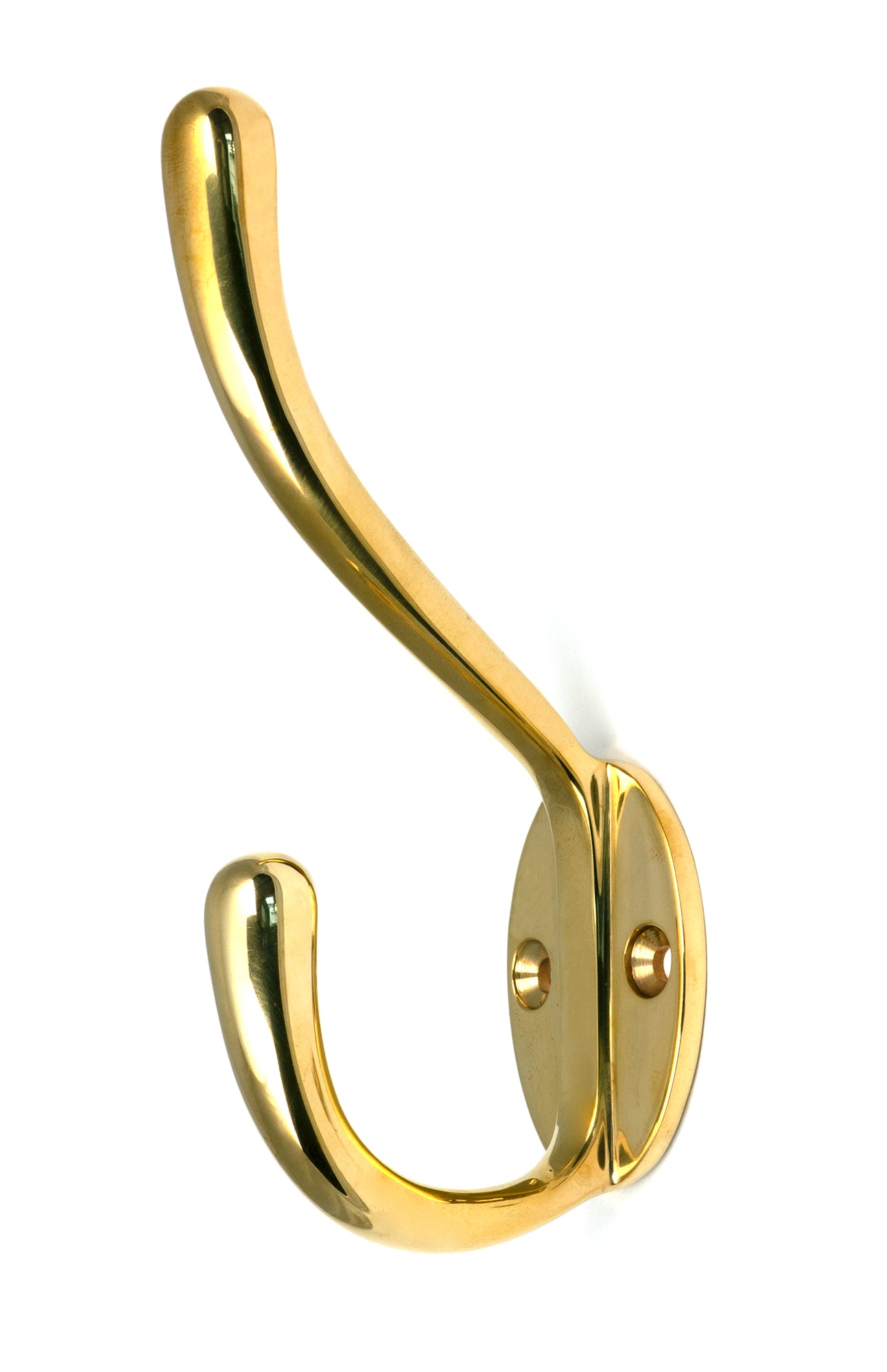 From The Anvil's Polished Brass Newbury Hat & Coat Hook