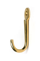 From The Anvil's Polished Brass Traditional Coat Hook
