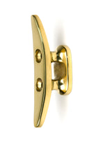 From The Anvil's Polished Brass Marine Cleat Hook