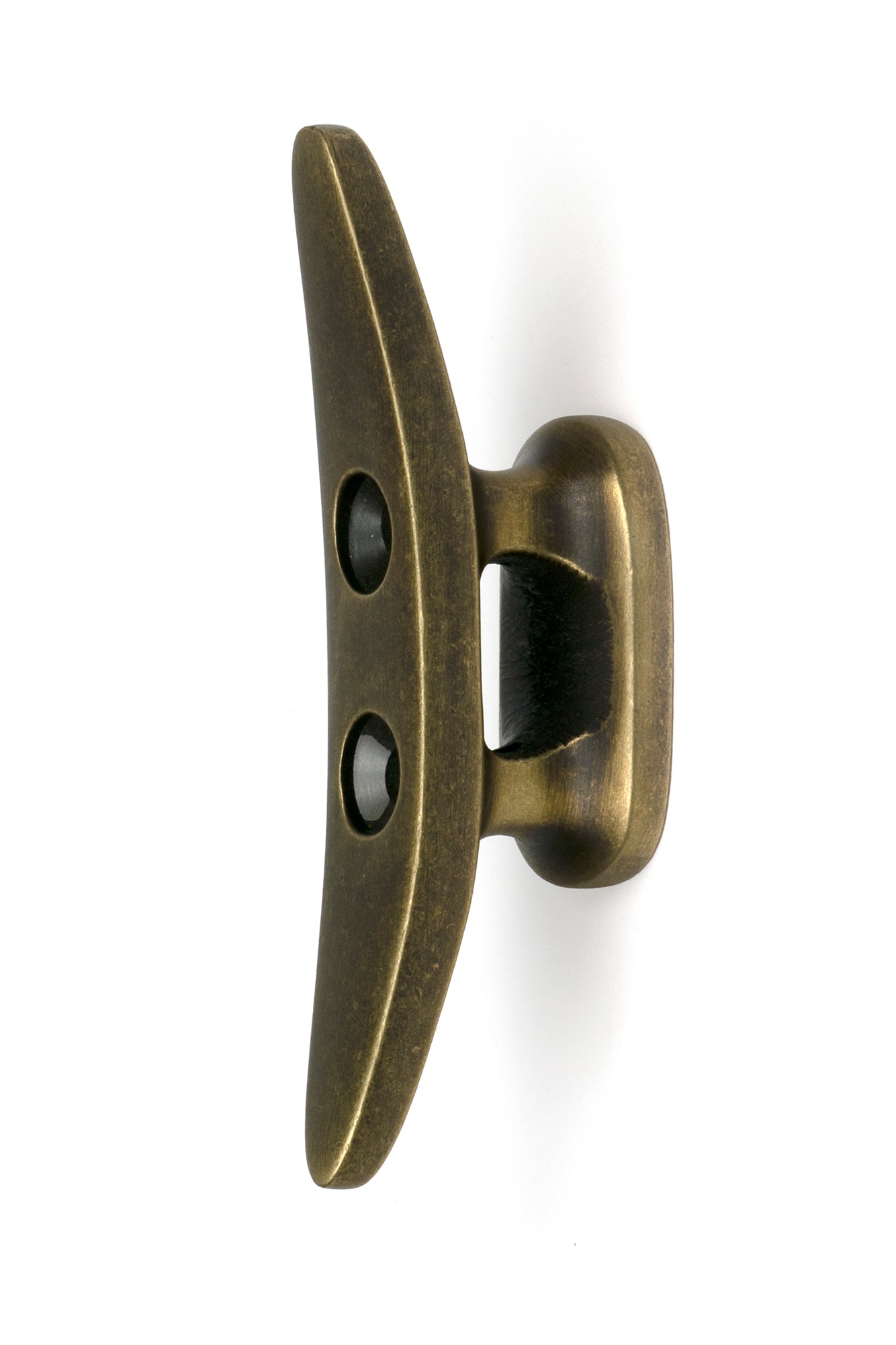 From The Anvil's Burnished Brass Marine Cleat Hook