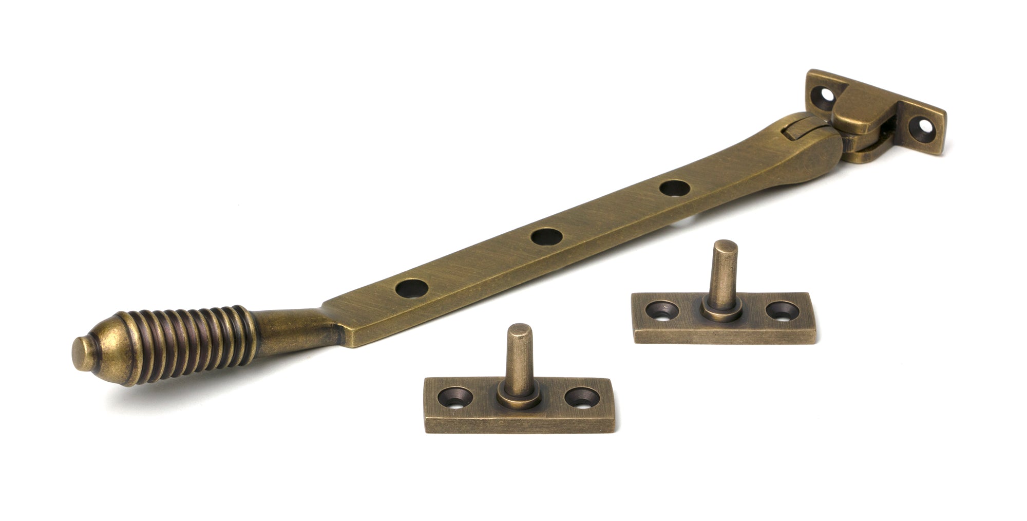 From The Anvil's Burnished Brass Reeded Stay