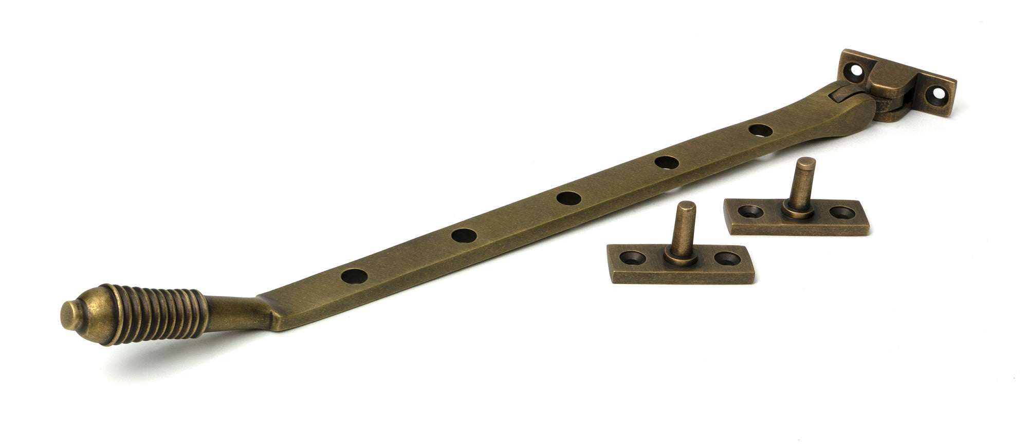 From The Anvil's Burnished Brass Reeded Stay