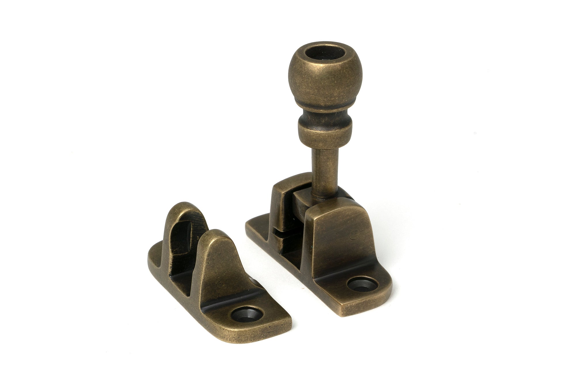 From The Anvil's Burnished Brass Mushroom Brighton Fastener