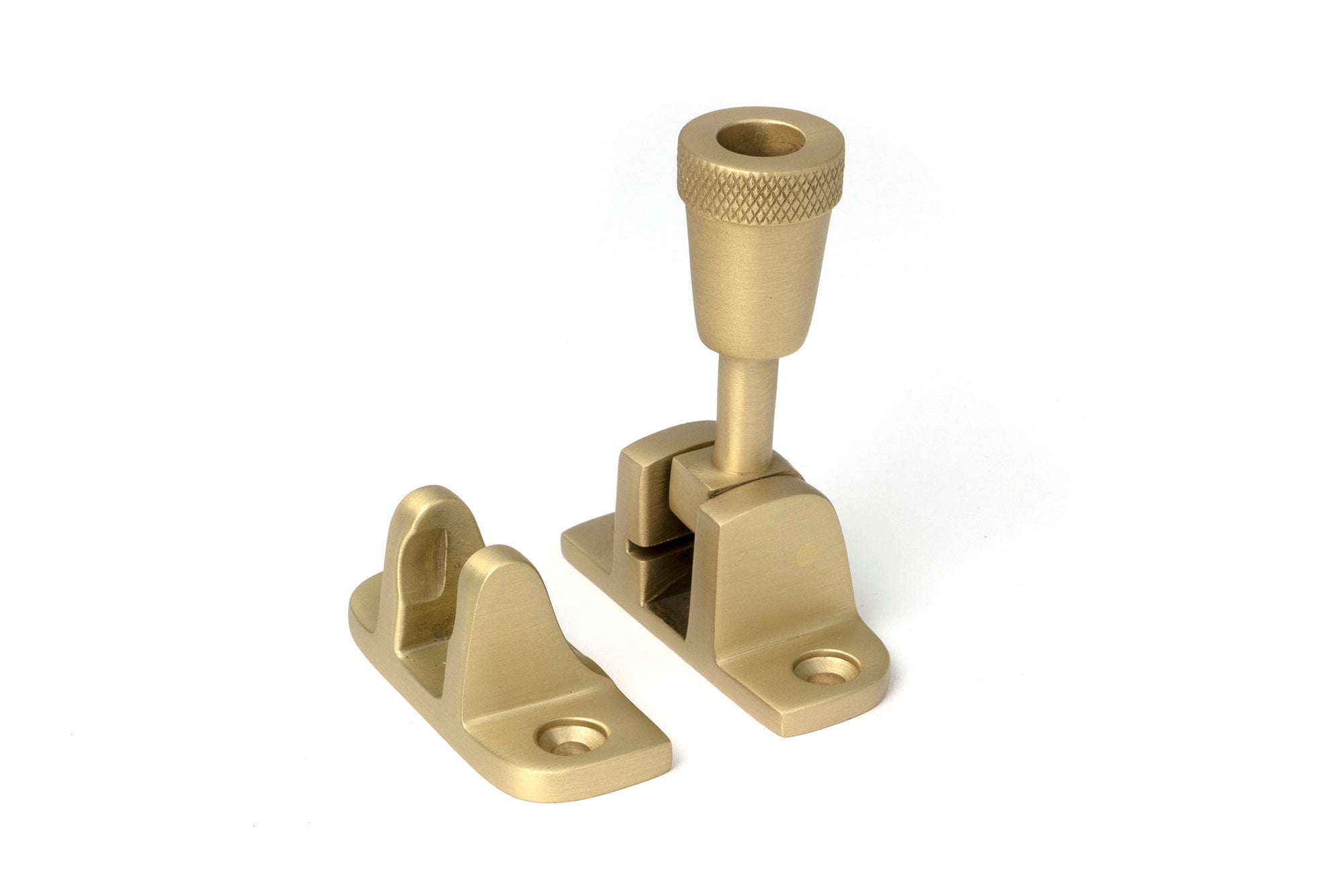 From The Anvil's Satin Brass Brompton Brighton Fastener