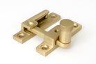 From The Anvil's Satin Brass Brompton Quadrant Fastener - Narrow