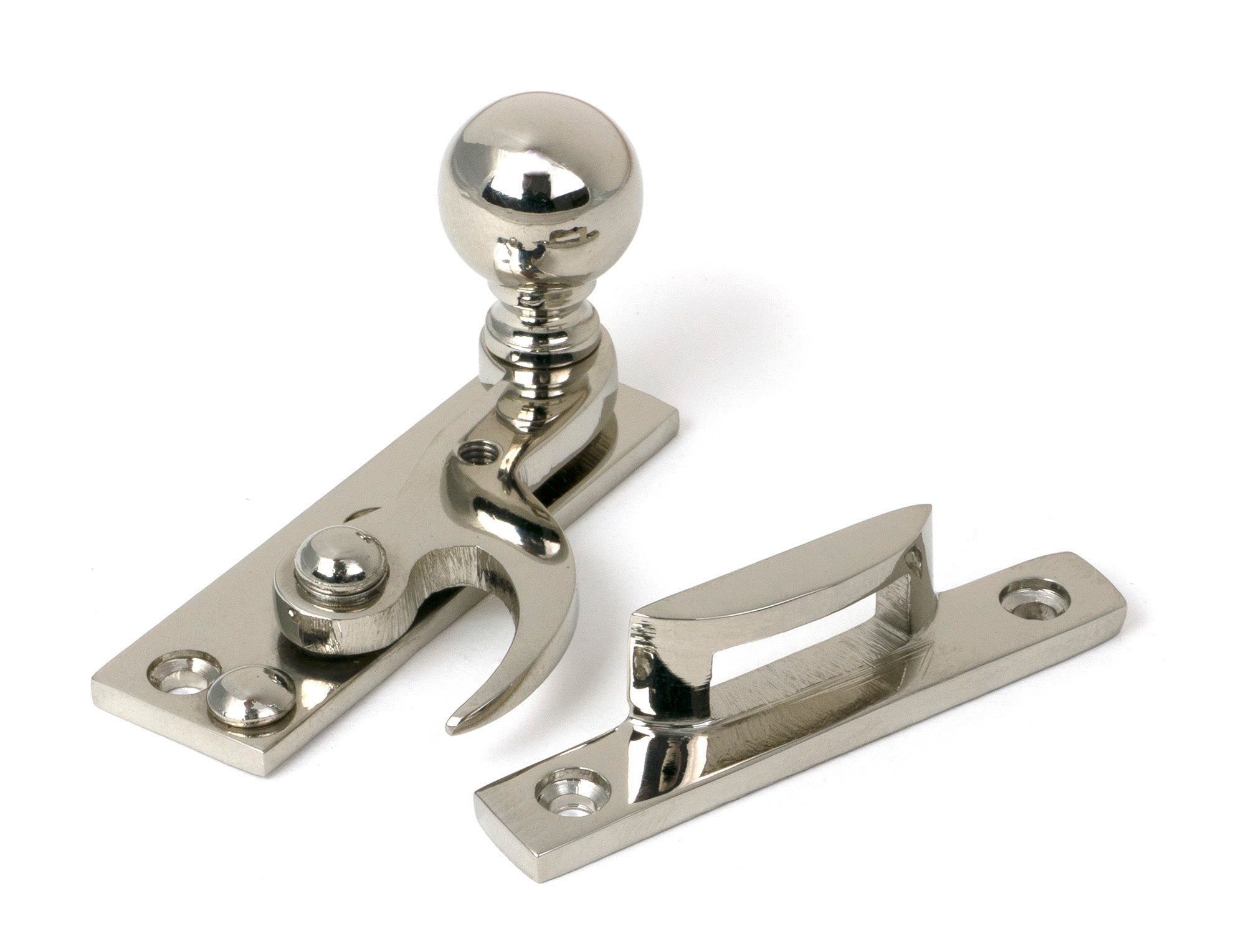 From The Anvil's Polished Nickel Sash Hook Fastener